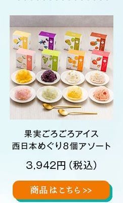 果実ごろごろアイス　西日本めぐり８個アソート