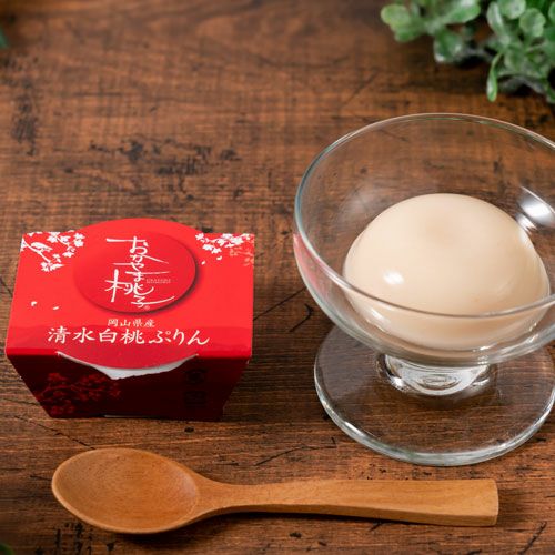 おかやま桃子 清水白桃ぷりん単品 | うまいな岡山