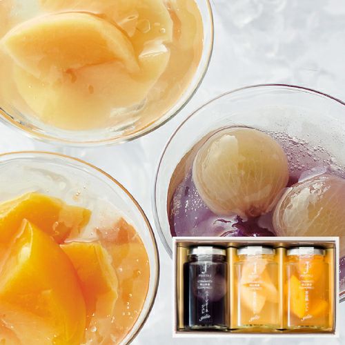 桃とぶどうのジュレ