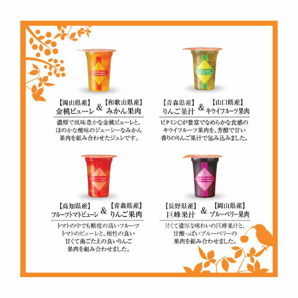 国産果実と果汁のゼリー